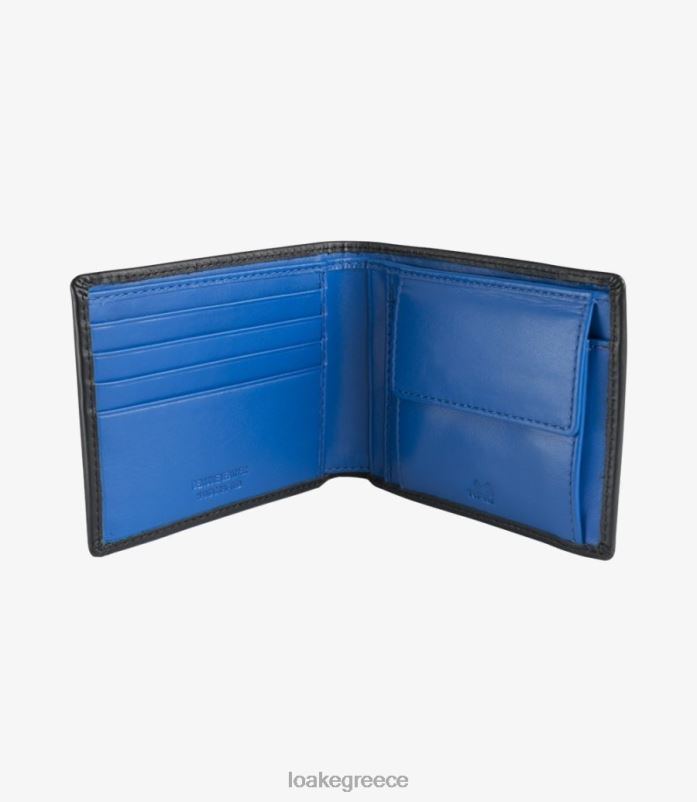 Loake πορτοφόλι barclay δέρμα μαύρος PVBJP236