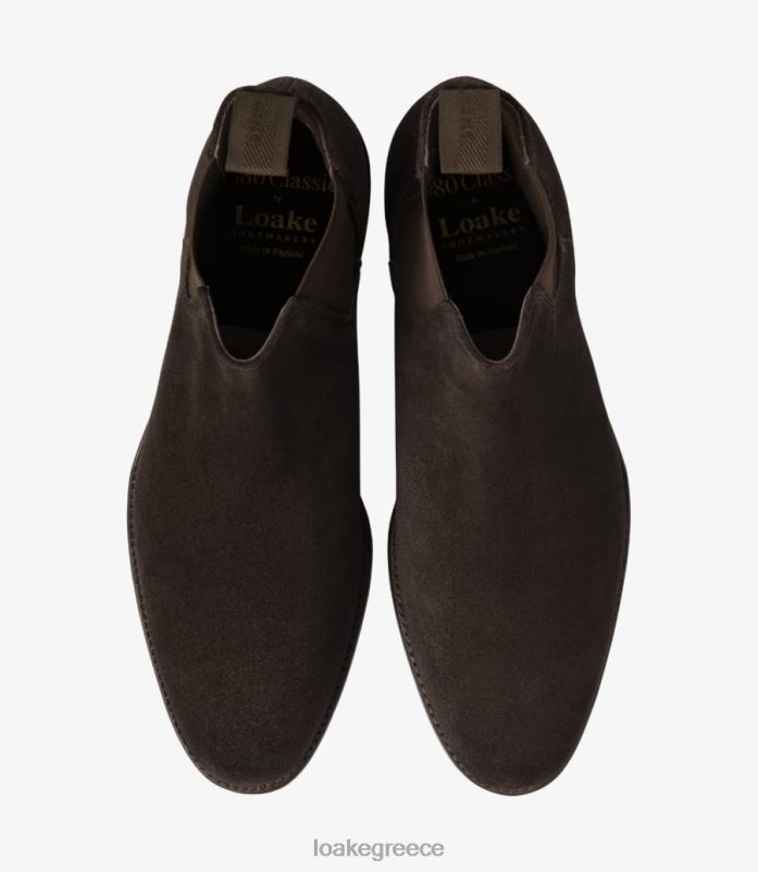 Loake coppergate μπότες σκούρο καφέ σουέτ PVBJP92