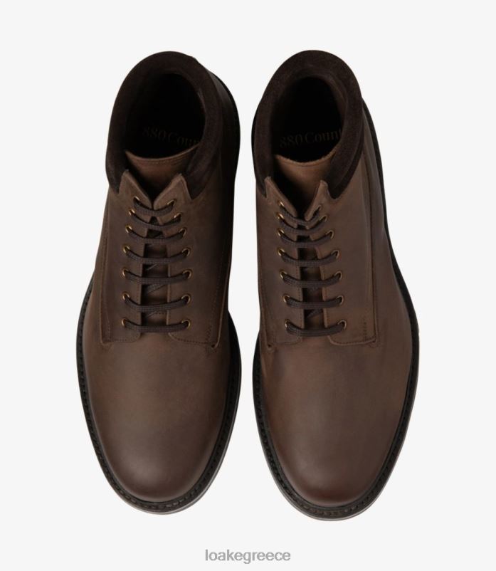 Loake Kirkby μπότες καφέ λαδωμένο nubuck PVBJP123