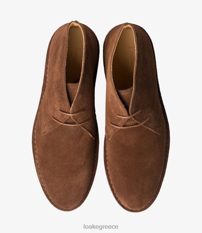 Loake Σαχάρα μπότες σκούρο καφέ σουέτ PVBJP136