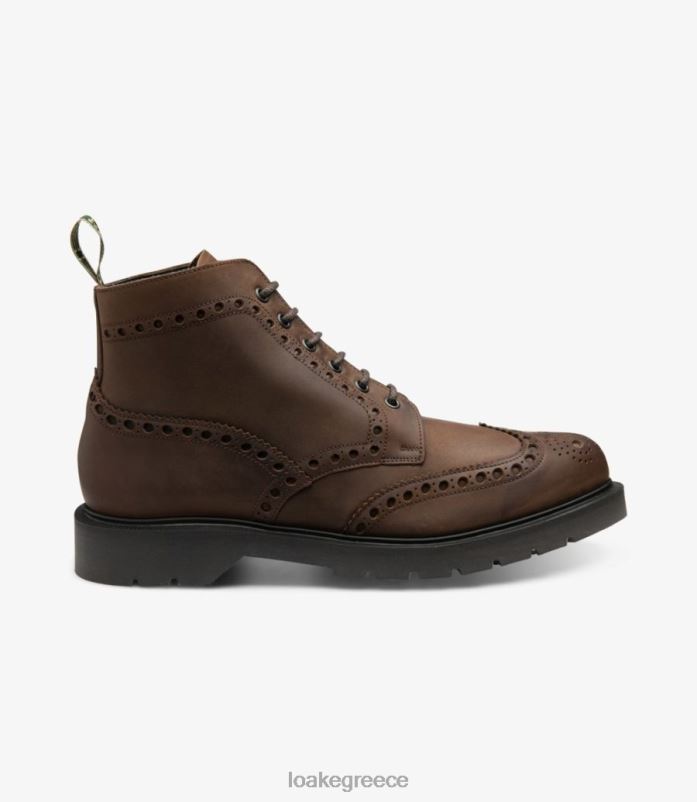 Loake υπολογίζω μπότες καφέ λαδωμένο nubuck PVBJP134