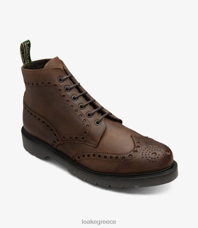 Loake υπολογίζω μπότες καφέ λαδωμένο nubuck PVBJP134