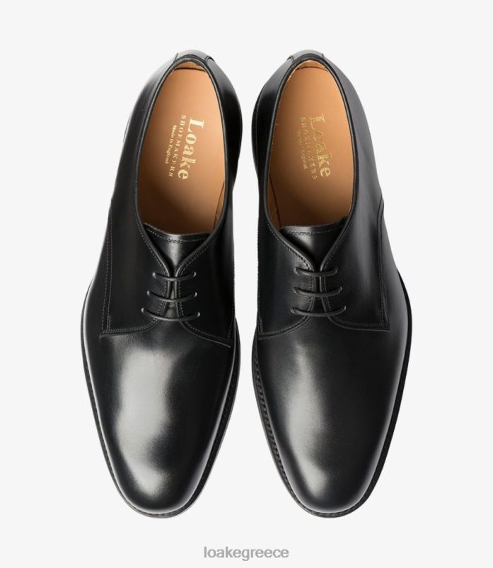 Loake αέτωμα απλούς δεσμούς μαύρος PVBJP150