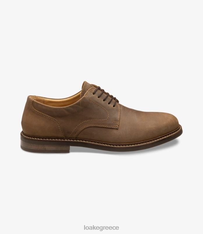 Loake Φράνκλιν απλούς δεσμούς καφέ nubuck PVBJP166