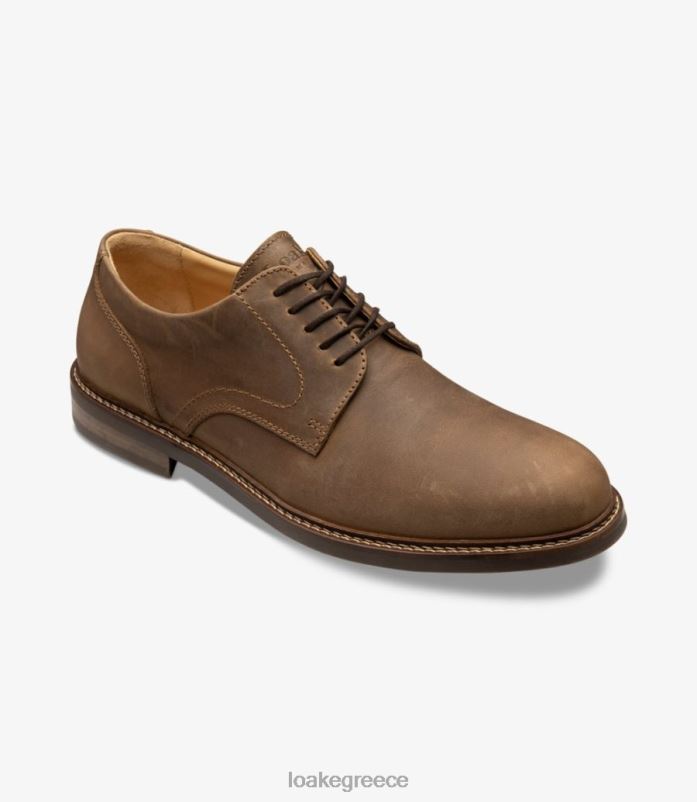 Loake Φράνκλιν απλούς δεσμούς καφέ nubuck PVBJP166