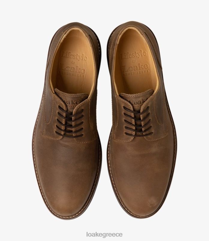 Loake Φράνκλιν απλούς δεσμούς καφέ nubuck PVBJP166