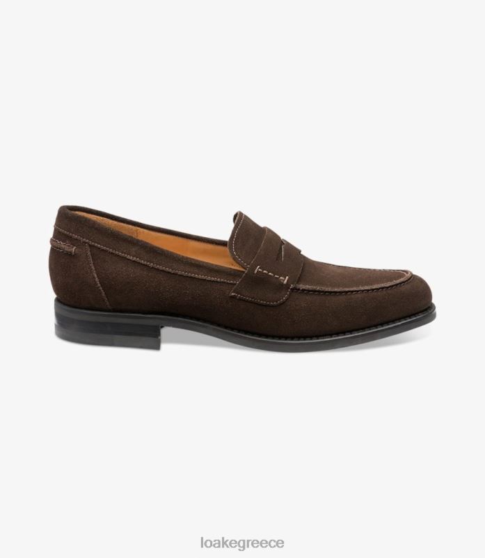 Loake 356 ελαφρά παπούτσια σκούρο καφέ σουέτ PVBJP59