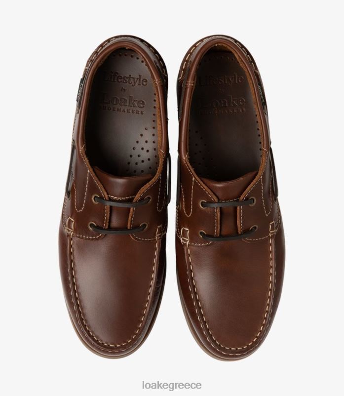 Loake lymington παπούτσια σκαφών σκούρο καφέ PVBJP77