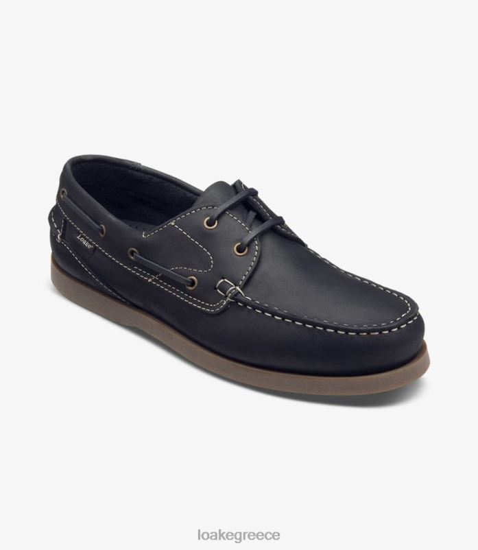 Loake lymington παπούτσια σκαφών ναυτικό nubuck PVBJP75