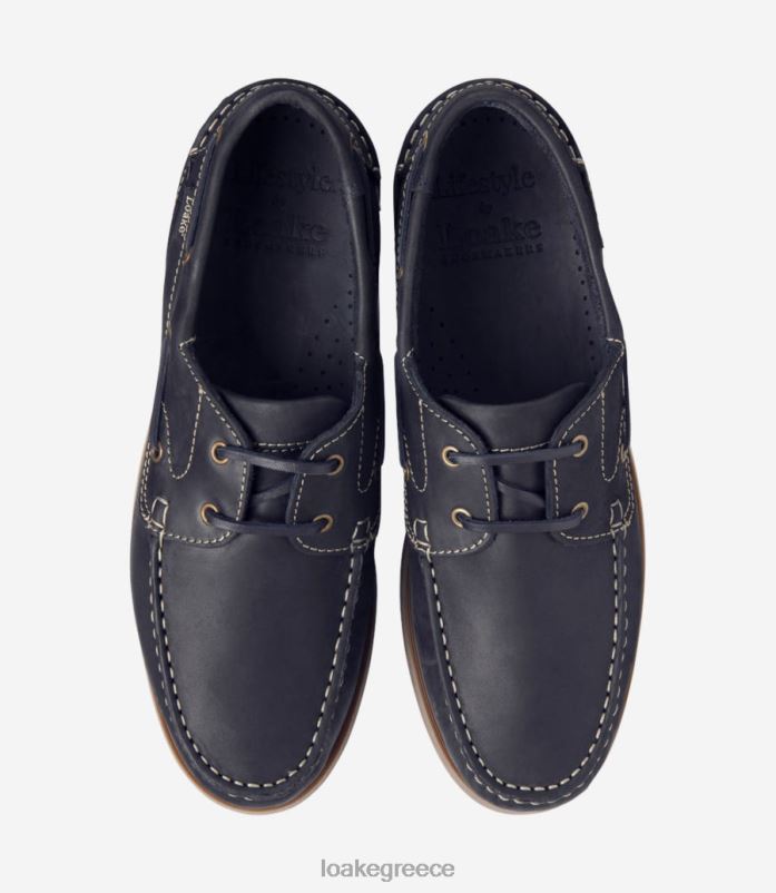 Loake lymington παπούτσια σκαφών ναυτικό nubuck PVBJP75