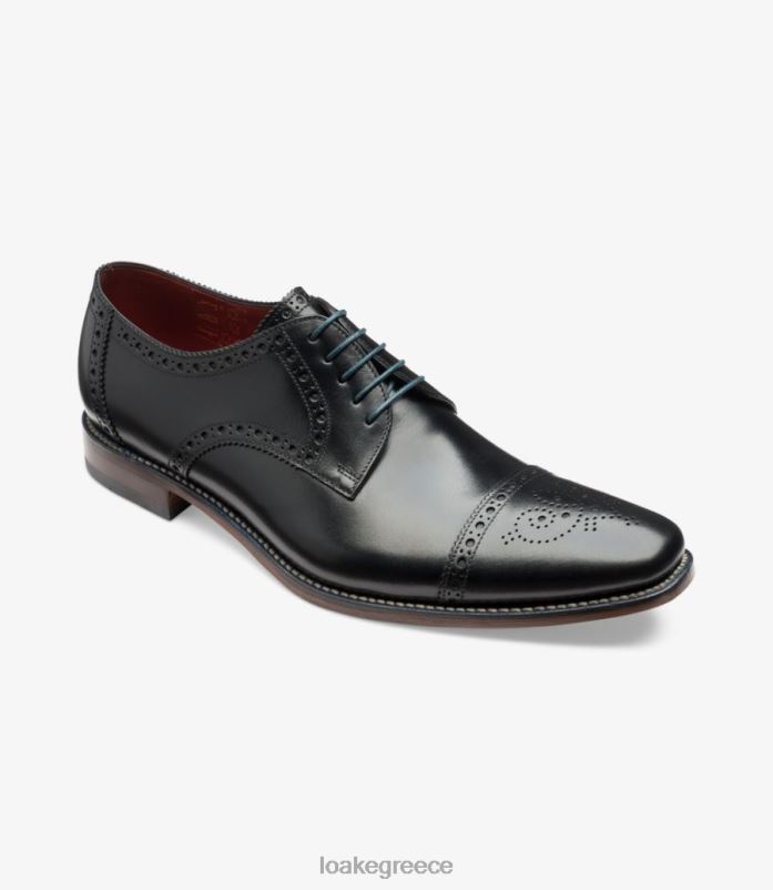 Loake Foley semi brogues μαύρος PVBJP178