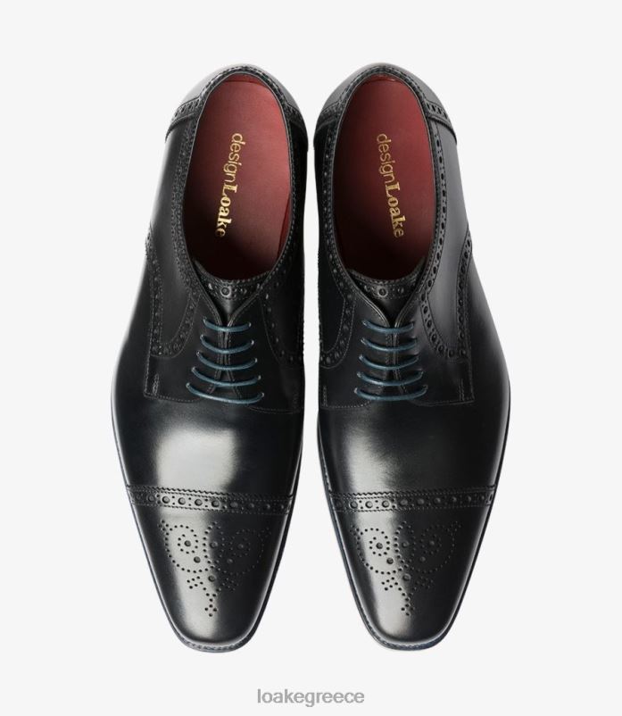 Loake Foley semi brogues μαύρος PVBJP178