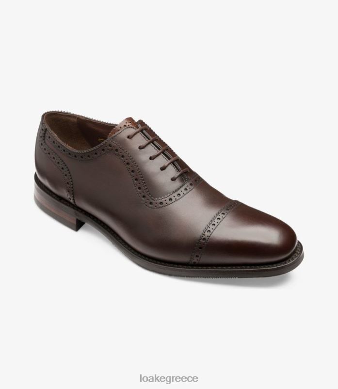 Loake στόλος semi brogues σκούρο καφέ PVBJP171