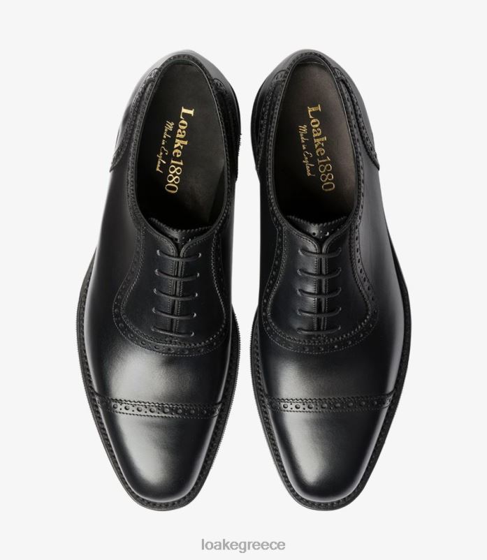 Loake στόλος semi brogues μαύρος PVBJP172