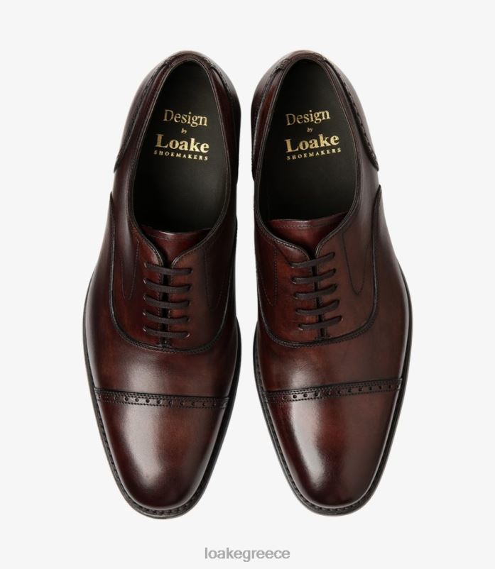 Loake Χιουζ semi brogues Βουργουνδία PVBJP173